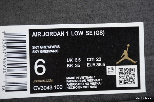 Air Jordan CV3043-100 CV3043-100 1 “Paris” Low 1201